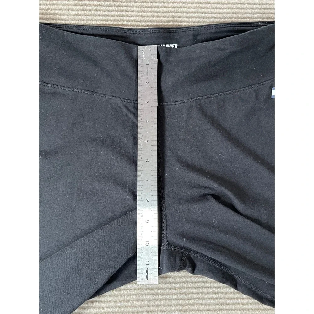Tommy Hilfiger Sport Womens Black Cropped Leggings Capri‎ Yoga Pants Size L